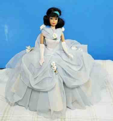 HALINA’S DOLL FASHIONS CHICAGO DRESS GOWN TAGED GLOVES ? VINTAGE 1958-62 BARBIE 