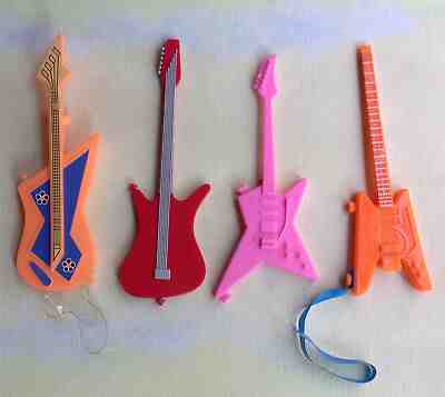 Mattel Barbie 5" DOLL GUITAR LOT Jem Holograms Misfits Rockers Pop Star