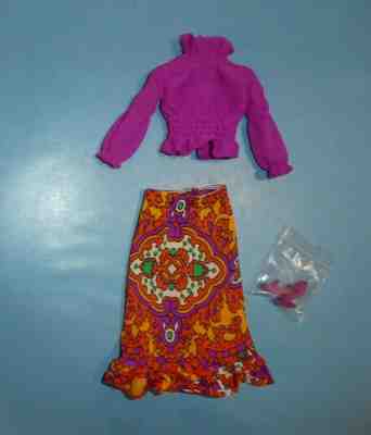 Vintage Barbie Doll Clothes - MOD Era Barbie 3483 Purple Pleasers