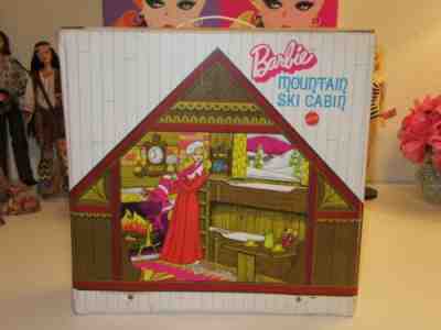 Vintage 1972 Barbie Mountain Ski Cabin Vinyl Mattel USA