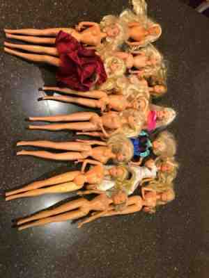 Barbie Doll Lot, Hong Kong, China, Philippines Made. 14 Dolls