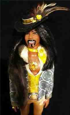 1970's Big Pimpin Soul Train Suerfly Disco  ~ OOAK AA Barbie Ken doll  70's