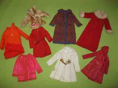 Mattel VINTAGE Barbie &Julia Doll 1970's MOD & Best Buy TLC Clothing Lot 8 COATS