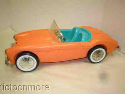 VINTAGE BARBIE DOLL PINK AUSTIN HEALY SPORTS CAR CONVERTIBLE IRWIN VEHICLE TOY