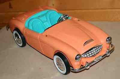 VINTAGE BARBIE DOLL PINK AUSTIN HEALY SPORTS CAR CONVERTIBLE IRWIN VEHICLE
