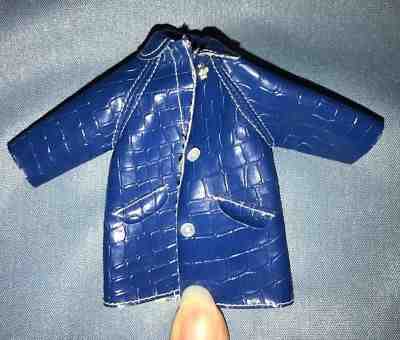 Vtg 1966 Barbie Tutti #3601 Puddle Jumpers Blue Floral Rain Coat Jacket TAG