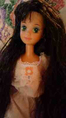 Beautiful vintage 1987 skipper barbie doll. Unique Hippy flower child.brunette 