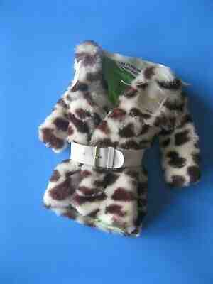 Vintage Barbie Doll Francie FAUX FUR COAT Pony Coat #1240 MOD Clothes Mattel