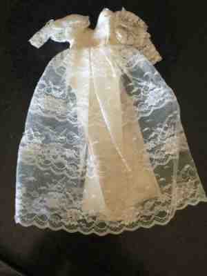 Vintage 1960s Barbie Francie  No. 1233 Victorian Wedding Dress 1965 White Lace