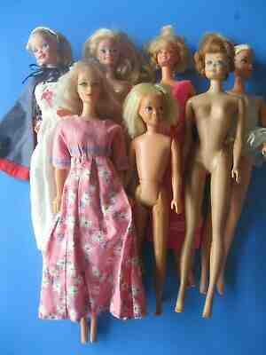 Vintage Barbie Doll Mod MIXED DOLL LOT Midge Ballerina Barbie Superstar 60s 70s 