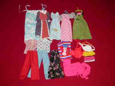 Vintage 1960's-1970's Barbie Mattel Clothes Handmade Dresses Olympics Gold Medal