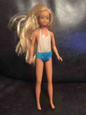 Vintage Barbie Skipper Blonde Doll Sun Gold Malibu #1069 w/Original Swim Suit