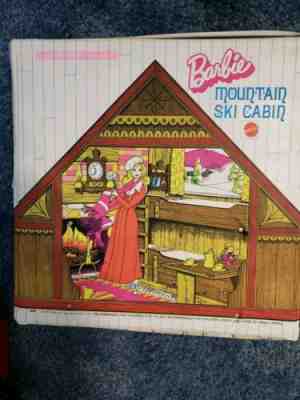 Vintage 1972 Barbie Mountain Ski Cabin Vinyl Mattel USA