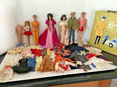 Vintage  Barbie Ken Midge Skipper Alan Original SL LOT w clothes Dream Boat ????
