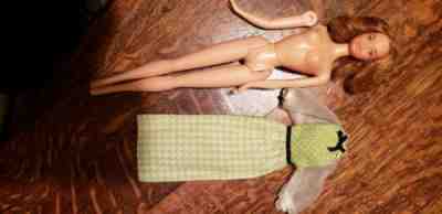 Vintage barbie doll 1973 quick curl Kelley n dress mod!