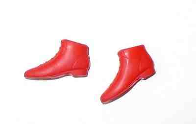 VINTAGE BARBIE RED BOOTS ROLLER SKATES NO WHEELS JAPAN VGC