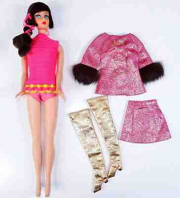 Amazing! Vintage 1969 Talking Barbie Sears Exclusive Golden Groove Gift Set M/C