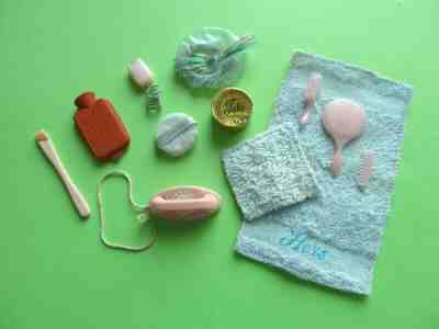 Vintage Barbie 1964 "Boudoir" Pak #1834 - Complete With HTF Pink Razor & Cord