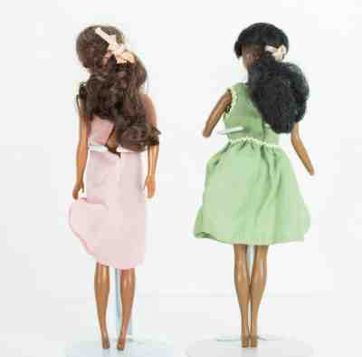Lot of (2) Vintage 1966 PHILIPPINES Mattel Barbie Dolls African American TAIWAN