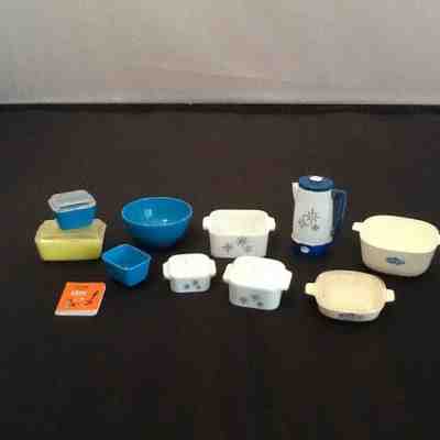 Vintage Barbie Doll Pyrex, Corningware, Kitchen Dishes
