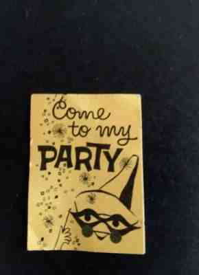 Vintage Barbie Masquerade Come To My Party Invitation (ORIGINAL)
