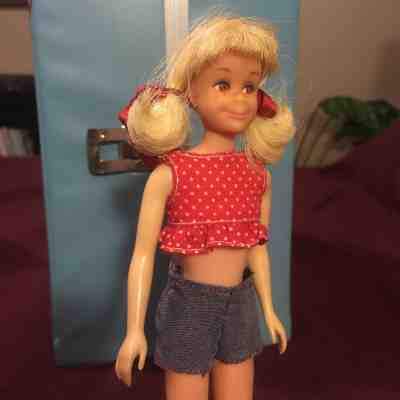 Vintage BARBIE SKOOTER 1966 Blonde BL #1120 Original Outfit Top Shorts