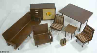Mattel Mid Century Modrn MCM Wood Barbie Doll Furniture