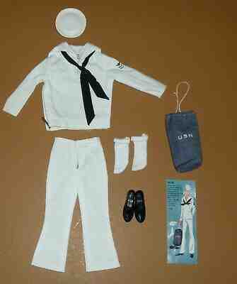 VINTAGE 1960s BARBIE'S BOYFRIEND KEN SAILOR #796 OUTFIT WITH TIE - COMPLETE 