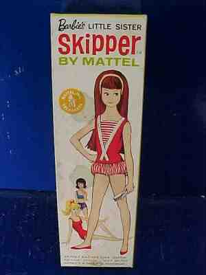 MIB 1963 SKIPPER Barbies Little Sister DOLL 0950 BRUNETTE Never Taken Out of Box