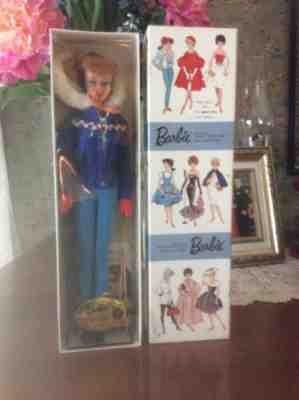 VINTAGE 1962- 1963 #948 Ski Queen, Titian PONYTAIL BARBIE DOLL, NRB, MINT IN BOX
