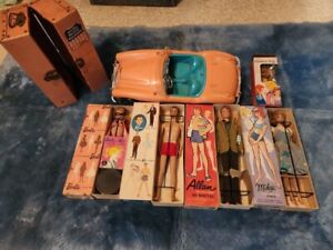 Lot Of 4Vintage 1958-1961 BARBIE & friends KEN-MIDGE-ALLAN Dolls Etc..