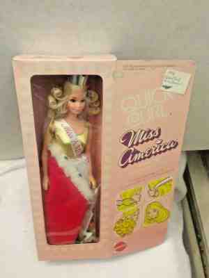 Vintage 1972 Quick Curl Miss America Barbie Doll Steffie Face, Mattel #8697 NIB