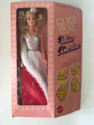 Vintage 1972 Quick Curl Miss America Barbie Doll Steffie Face, Mattel #8697 NIB