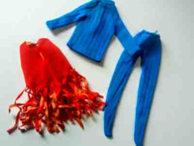 RARE TAGGED 1971 Vintage Barbie Turtle 'n' Tights OUTFIT 3426 SKIRT TOP TIGHTS