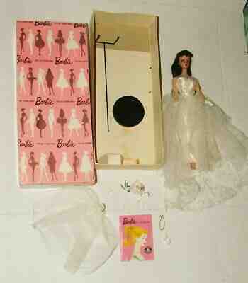 % 1960'S MATTEL BARBIE #872 WEDDING DAY SET W/ #4 BARBIE IN ORIGINAL DRESS BOX