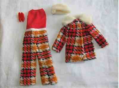 Vintage Barbie Mod Era 1971 Barbie Sears Exclusive Perfectly Plaid # 1193 Outfit