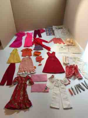 Vintage Barbie Mod Superstar Era Clothes Boots Horse Hair Curlers HTF Lot C