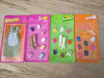 NRFB Vintage 1972 BARBIE FRANCIE SKIPPER ACCESSORIES SHOES BOOTS KELLY PJ 8624