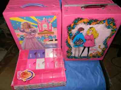 Lot Vintage '66 Barbie & '68 KEN Doll / Fashion Trunk & Accessories + ORGANIZER