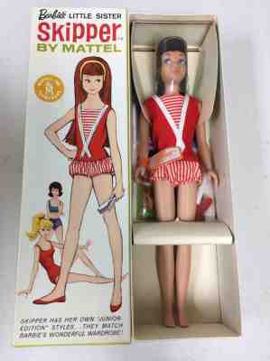 VINTAGE BARBIE 0950 BRUNETTE SKIPPER DOLL NEW IN BOX