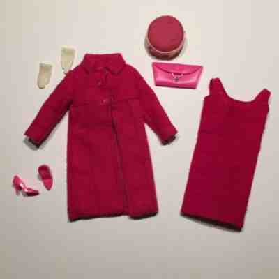 Vintage Barbie Japanese Exclusive #2621 ALL Original Pink Wiggle Dress Coat Hat