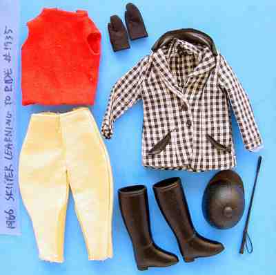 1966 SKIPPER #1935 LEARNING TO RIDE HORSEBACK EQUESTRIAN SET MINTY BARBIE SISTER