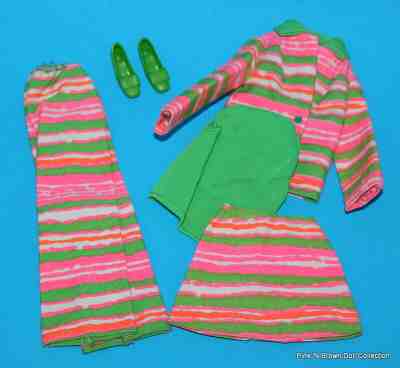 Vtg MOD/Twist Barbie Doll Clothes 1970 SEARS EXCLUSIVE FASHION BOUQUET 1511 Pink