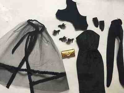 Vtg 1964 #1609 MATTEL Barbie BLACK MAGIC ENSEMBLE Complete Outfit w/Extras