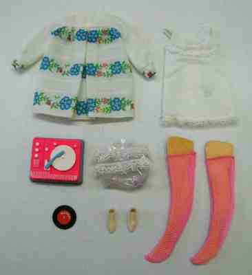 Vintage Barbie 1969 FRANCIE #1229 "SUGAR SHEERS" Complete Doll Outfit w/ TOTE