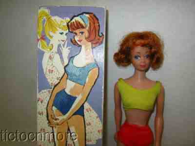 VINTAGE BARBIE MIDGE DOLL No 860 TITIAN RARE SIDE GLANCE & HEADBAND TEETH BOX