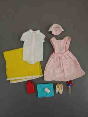 Vintage Mod Barbie Francie Pink Candy Striper Clothes Complete Set #7709