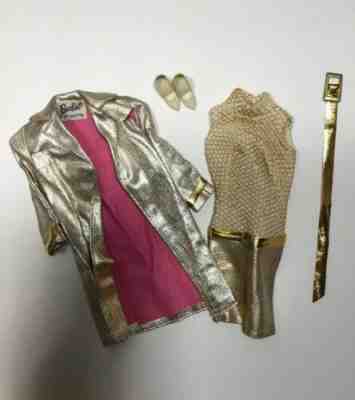 Vintage Barbie 1960’s Intrigue #1470 Outfit Dress, Belt Jacket & Shoes EXCELLENT
