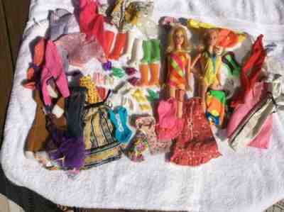 Vintage Blonde Flip TNT Original Swim Suit & Sweet Sixteen Barbie & Clothes Lot