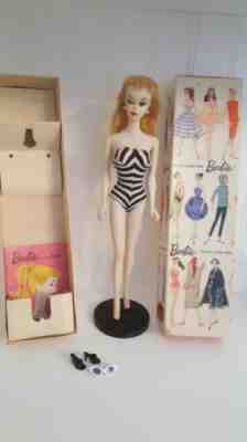 Vintage Barbie Ponytail #1 With Original Stand